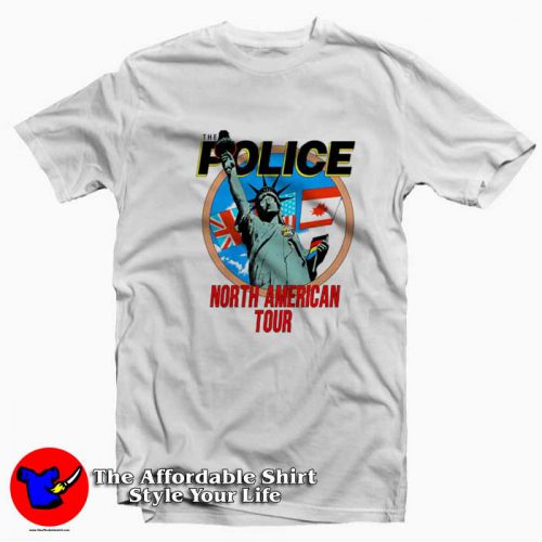 Vintage The Police North American Tour 1983 T Shirt 500x500 Vintage The Police North American Tour 1983 T shirt On Sale