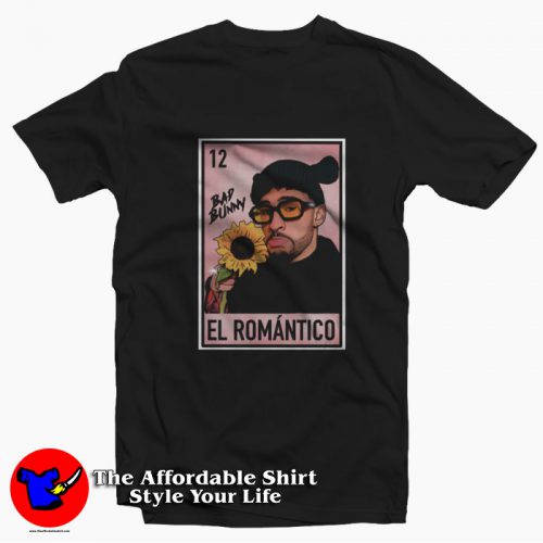 Bad Bunny El Romantico Loteria Style Unisex T shirt 500x500 Bad Bunny El Romantico Loteria Style Unisex T shirt On Sale