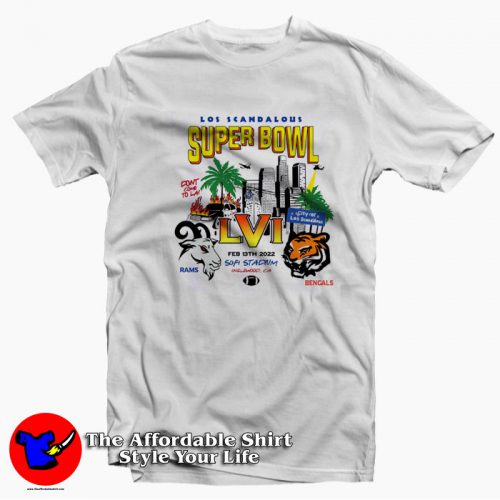 Bengals Vs Rams Super Bowl LVI Graphic T Shirt 500x500 Bengals Vs Rams Super Bowl LVI Graphic T shirt On Sale