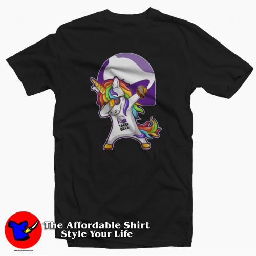 Funny Unicorn Dabbing With Taco Bell Unisex T Shirt 500x500 Funny Unicorn Dabbing With Taco Bell Unisex T shirt On Sale