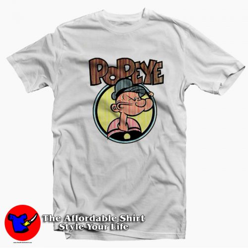 Popeye The Sailorman Halftone Comic Vintage T Shirt 500x500 Popeye The Sailorman Halftone Comic Vintage T shirt On Sale