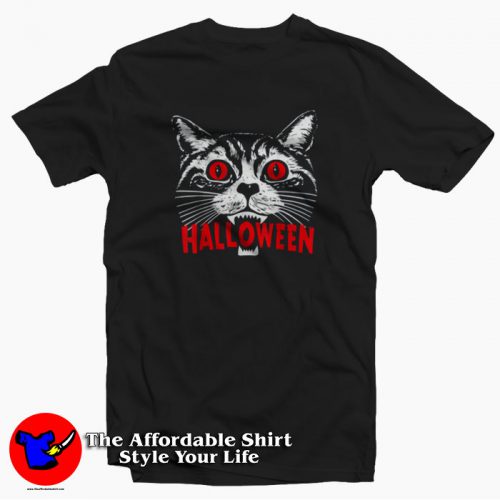 Satanic Cat Spooky Halloween Unisex T Shirt 500x500 Satanic Cat Spooky Halloween Unisex T shirt On Sale