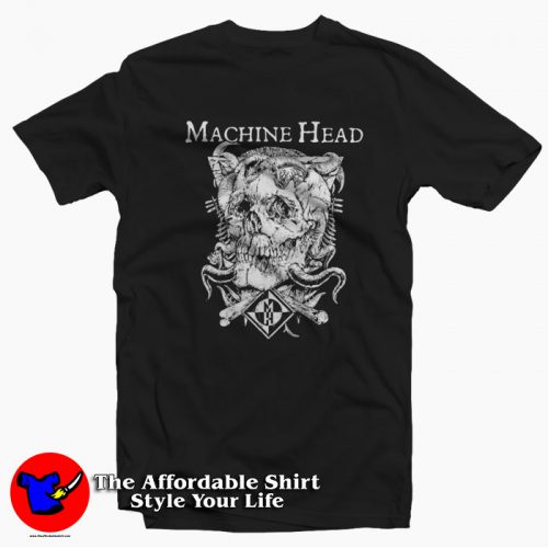 Skull Logo Machine Head Vintage Unisex T Shirt 500x500 Skull Logo Machine Head Vintage Unisex T shirt On Sale