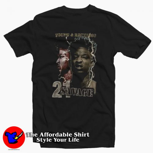 The Reaper Young and Reckless x 21 Savage T Shirt 500x500 The Reaper Young and Reckless x 21 Savage T shirt On Sale