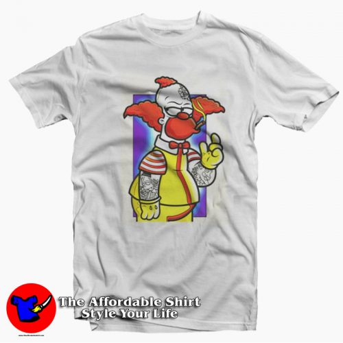 The Simpsons Krusty The Clown Graphic Unisex T Shirt 500x500 The Simpsons Krusty The Clown Graphic Unisex T shirt On Sale