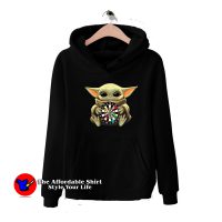 Baby Yoda Playing Darts Funny Parody Unisex Hoodie