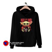 Baby Yoda hug Motley Crue Unisex Hoodie