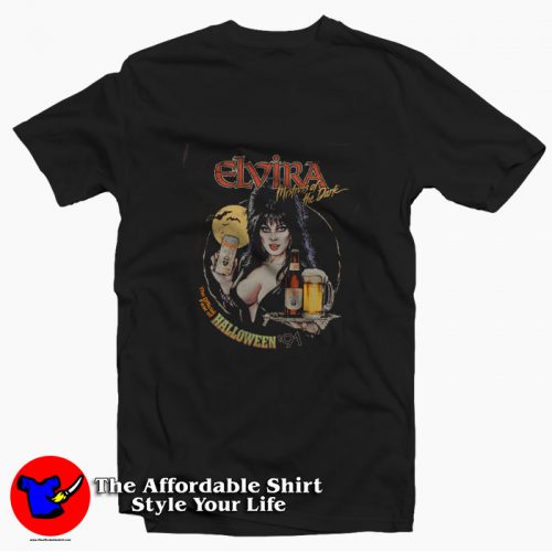 Elvira Mistress of The Dark Fright Light Vintage T Shirt 500x500 Elvira Mistress of The Dark Fright Light Vintage T shirt On Sale