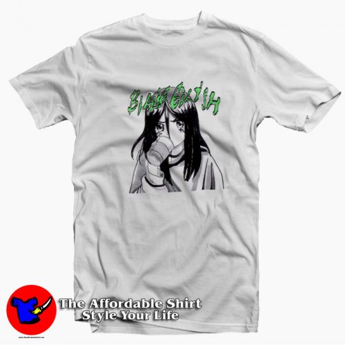 Billie Eilish Anime Portrait With Cup Unisex T Shirt 500x500 Billie Eilish Anime Portrait With Cup Unisex T shirt On Sale