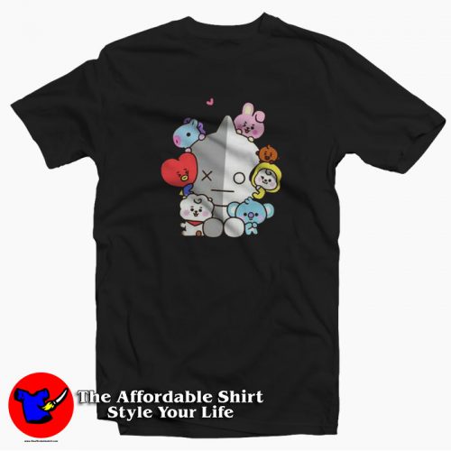 Cute Characters BTS Bangtan Boys Unisex T Shirt 500x500 Cute Characters BTS Bangtan Boys Unisex T shirt On Sale