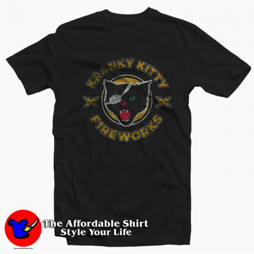 Fireworks Funny Cat Kranky Kitty Unisex T Shirt 500x500 Fireworks Funny Cat Kranky Kitty Unisex T shirt On Sale