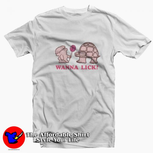 Turtle Wanna Lick Ladies Unisex T Shirt 500x500 Turtle Wanna Lick Ladies Unisex T shirt On Sale