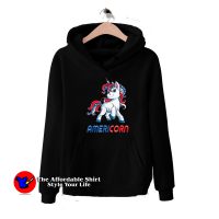 Americorn Funny Unicorn 4th of July Unisex Hoodie