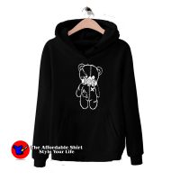 Black & White Contrast Masked Bear Unisex Hoodie