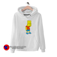 Funny Confused The Simpsons Bart White Hoodie