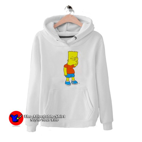 Funny Confused The Simpsons Bart White Hoodie 500x500 Funny Confused The Simpsons Bart White Hoodie On Sale