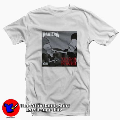 Beavis and Butthead Pantera Vulgar Display of Power T Shirt 500x500 Beavis and Butthead Pantera Vulgar Display of Power T Shirt On Sale