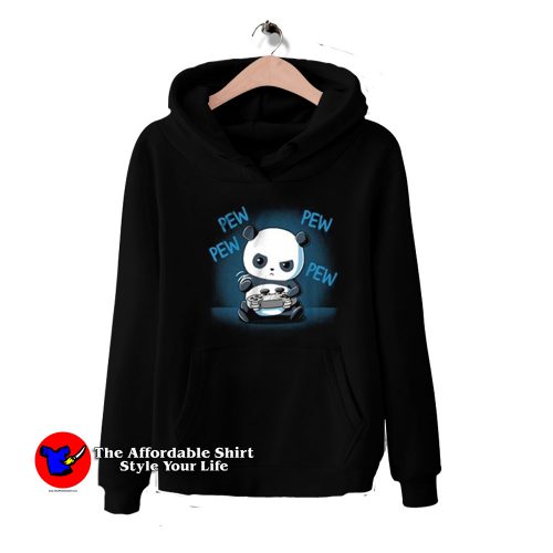 Funny Pew Pew Panda Playing Game Unisex Hoodie 500x500 Funny Pew Pew Panda Playing Game Unisex Hoodie On Sale