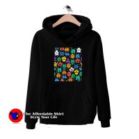 Vintage Retro 8 Bit Space Monsters Unisex Hoodie