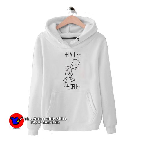 Bart Simpsons Hate People Graphic Unisex Hoodie 500x500 Bart Simpsons Hate People Graphic Unisex Hoodie On Sale