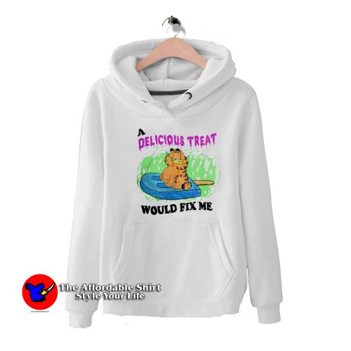 Garfield A Delicious Treat Would Fix Hoodie 500x500 Garfield A Delicious Treat Would Fix Hoodie On Sale