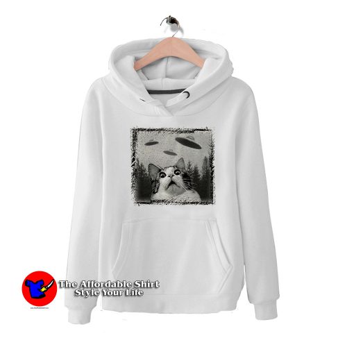 Funny Cat And Ufo Graphic Unisex Hoodie 500x500 Funny Cat And Ufo Graphic Unisex Hoodie On Sale