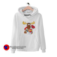 Vintage Bullwinkle Moose Valentine Roses Hoodie