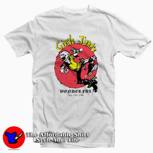 Circle Jerks Wonderful Tour Graphic T Shirt 500x500 Circle Jerks Wonderful Tour Graphic T Shirt On Sale