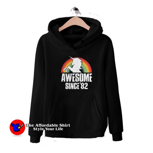 Rainbow Unicorn Awesome Since 82 Retro Hoodie 500x500 Rainbow Unicorn Awesome Since 82 Retro Hoodie On Sale