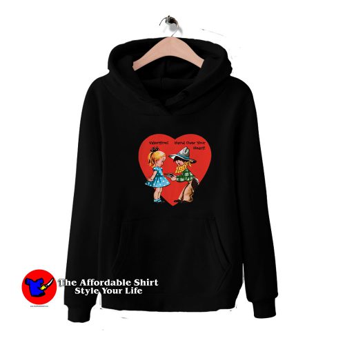 Vintage Valentines Day Girl With Cowboy Hoodie 500x500 Vintage Valentine's Day Girl With Cowboy Hoodie On Sale