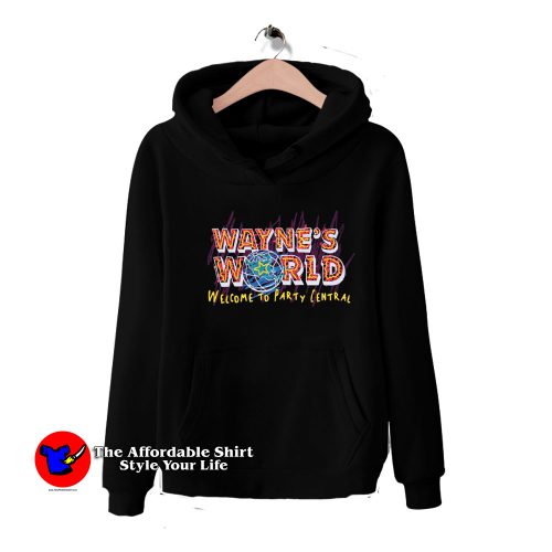 Waynes World Welcome To Party Central Hoodie 500x500 Wayne's World Welcome To Party Central Hoodie On Sale