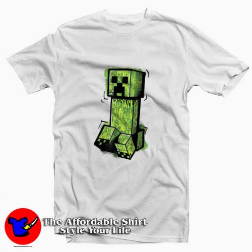 Funny Minecraft Creeper Graffiti Sit Graphic Tshirt 500x500 Funny Minecraft Creeper Graffiti Sit Graphic T Shirt On Sale