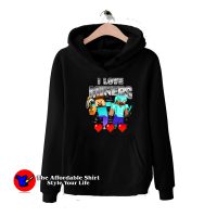 I Love Miners Minecraft Graphic Hoodie