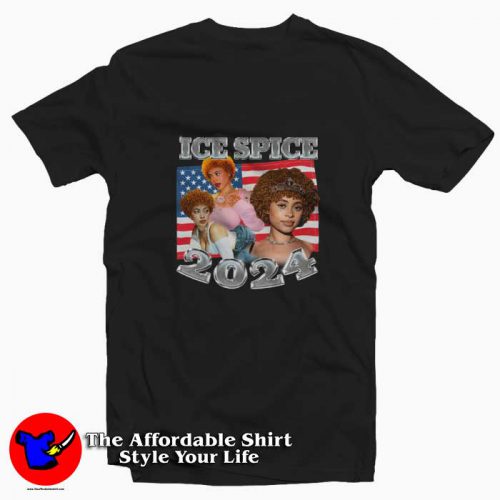 Ice Spice American Flag Graphic Unisex Tshirt 500x500 Ice Spice American Flag Graphic Unisex T Shirt On Sale