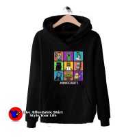 Minecraft Group Shot Colored Box Up Graphic Hoodie