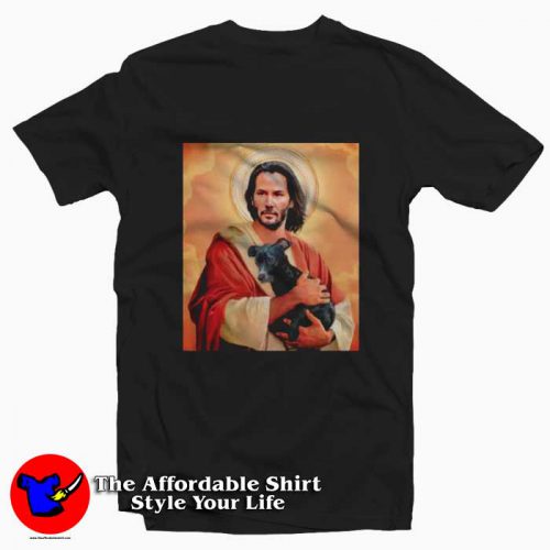 Saint Keanu Reeves The Savior Christ God Tshirt 500x500 Saint Keanu Reeves The Savior Christ God T Shirt On Sale