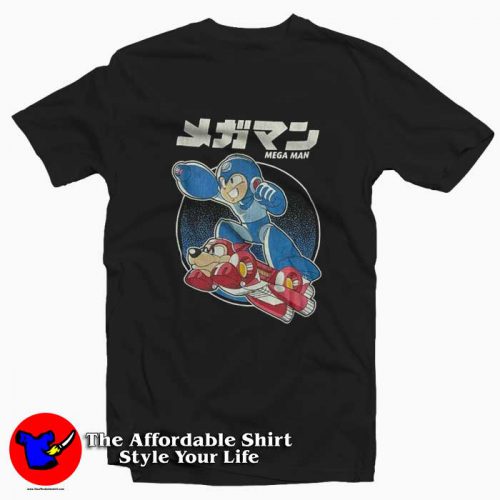 Mega Man and Rush Rockman Capcom Tshirt 500x500 Mega Man and Rush Rockman Capcom T Shirt On Sale