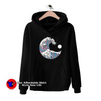 Ocean Waves Japanese Transgender Graphic Hoodie