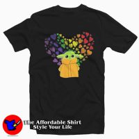 Star Wars Mandalorian Child Rainbow Hearts T-Shirt