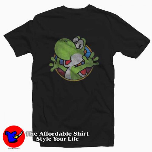 Super Mario Yoshi Color Fade Circle Funny Tshirt 500x500 Super Mario Yoshi Color Fade Circle Funny T Shirt On Sale