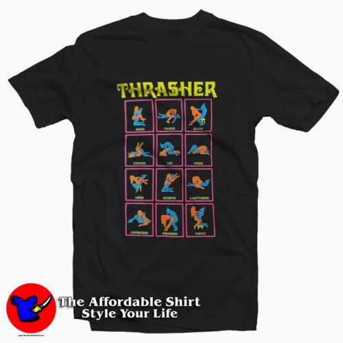 Thrasher Zodiac Pose Funny Graphic Tshirt 500x500 Thrasher Zodiac Pose Funny Graphic T Shirt On Sale