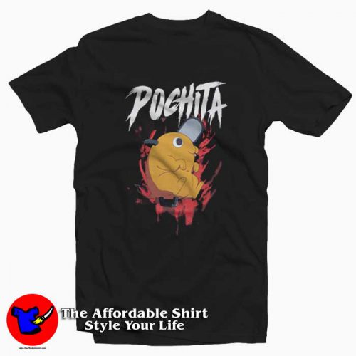 Chainsaw Man Pochita Funny Graphic Tshirt 500x500 Chainsaw Man Pochita Funny Graphic T Shirt On Sale