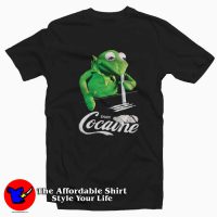 Funny Kermit The Frog Enjoy Cocaine Graphic T-Shirt