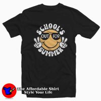 Funny Smiley Schools Out For Summer Graphic T-Shirt