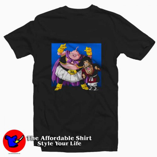 Majin Buu Mr Satan Dragon Ball Z Graphic Tshirt 500x500 Majin Buu & Mr Satan Dragon Ball Z Graphic T Shirt On Sale