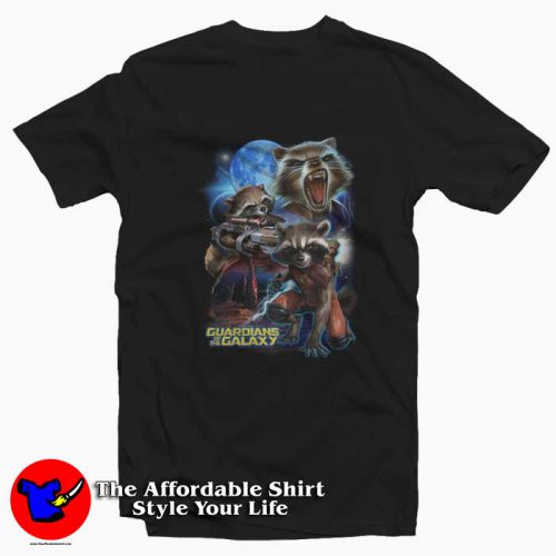 Marvel Guardians Of The Galaxy Rocket Raccoon Tshirt 1 500x500 Marvel Guardians Of The Galaxy Rocket Raccoon T Shirt On Sale