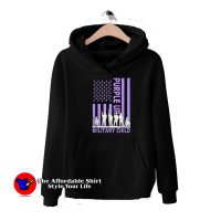 Purple Up for Military Child Funny Graphic Hoodie