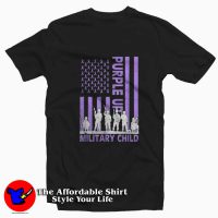 Purple Up for Military Child Funny Graphic T-Shirt