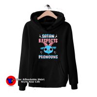 Satan Respects Pronouns Transgender Graphic Hoodie