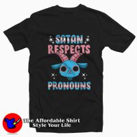 Satan Respects Pronouns Transgender Graphic T-Shirt